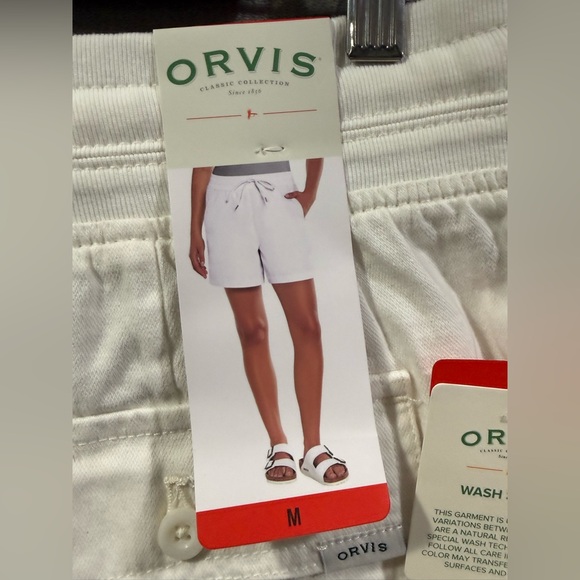 Orvis Women’s Size Medium Pull-On White Shorts Resort Wear Travel Beach Summer - Picture 7 of 9